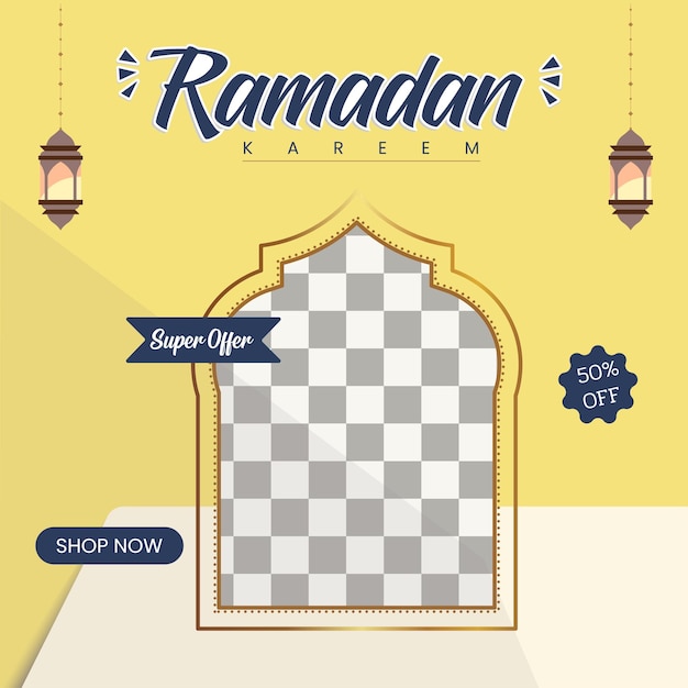 Ramadan simple sale banner design