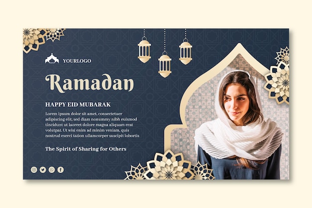 Ramadan sjabloon voor spandoek