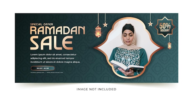 Banner di social media del ramadan