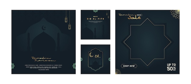 Ramadan social media post template collection