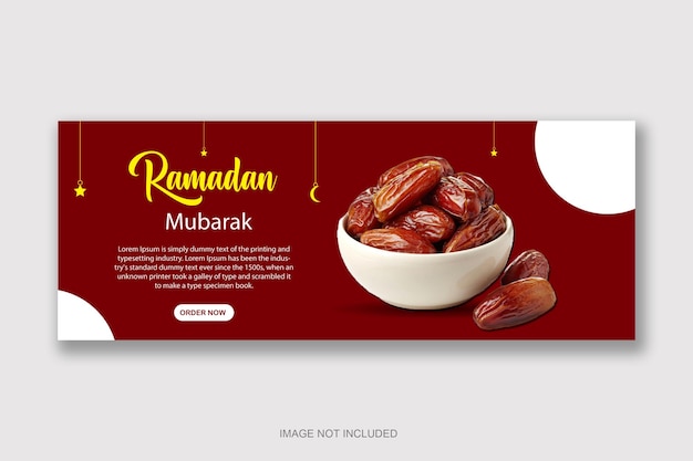 Ramadan sociale media banner of omslagontwerp