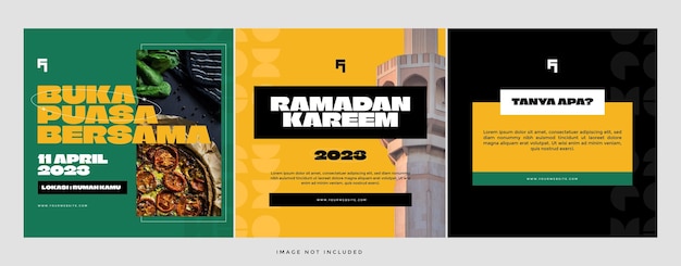 Ramadan sociale media post sjabloon