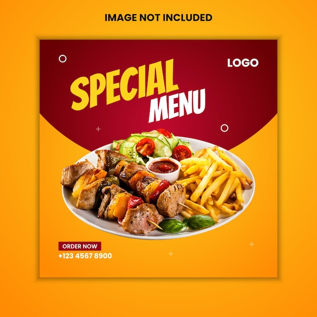 Vector ramadan speciaal kebab voedsel menu banner ontwerp social media post vector sjabloon