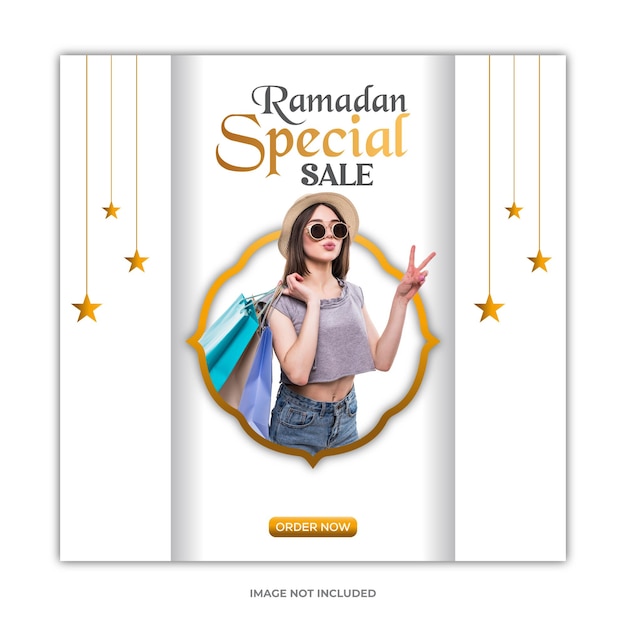 Vector ramadan special sale social media post banner template