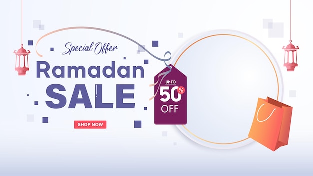 Ramadan speciale verkoop. gelukkig winkelen. Ramadan speciale aanbieding. tot 50 korting op het ramadan kareem-concept