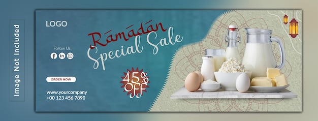 Ramadan speciale verkoop omslag op sociale media