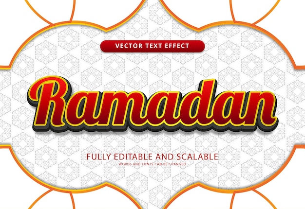 Редактируемый текстовый эффект рамадана в формате eps
