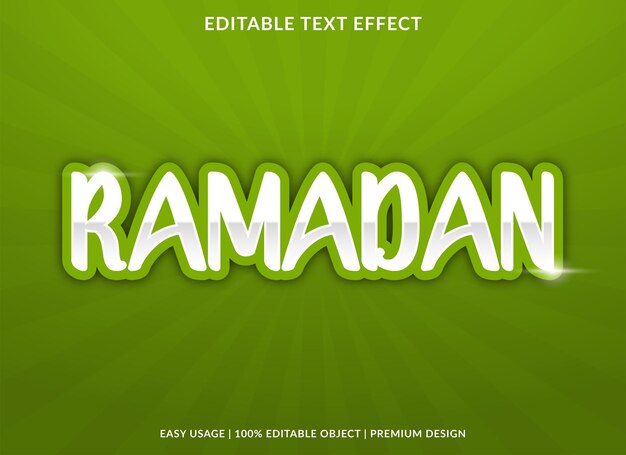 ramadan text effect editable template premium style