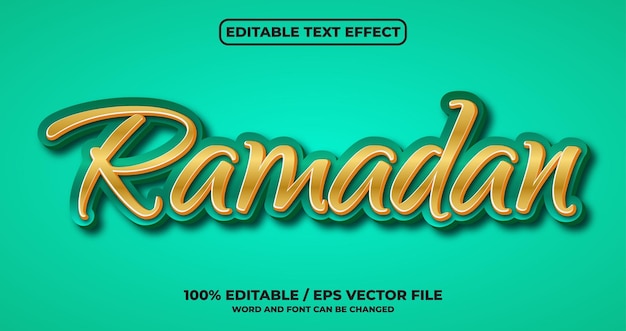 Ramadan text effect style