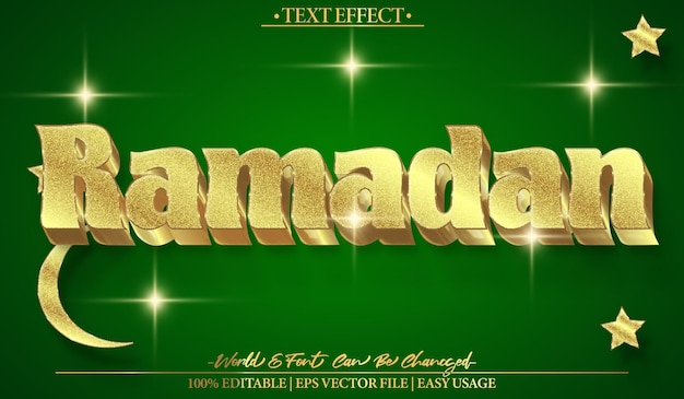 Ramadan Vector Text Effect Bewerkbaar Alfabet Islamitisch Arabisch Arabisch