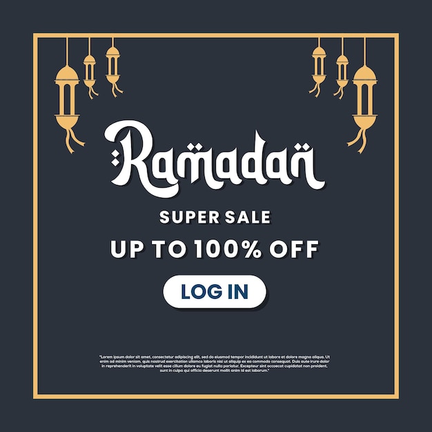 Ramadan verkoop banner ontwerpsjabloon voor sociale media sjabloon of webdesign