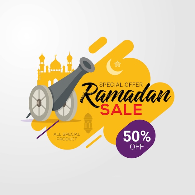 Ramadan verkoop banner sjabloon ontwerp achtergrond