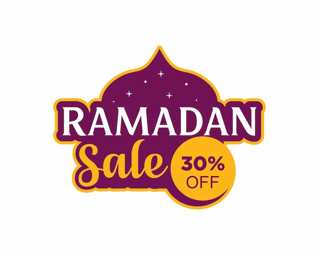 Ramadan verkoop label badge banner sjabloon ontwerp achtergrond