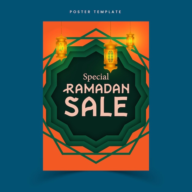 Ramadan verkoop poster sjabloon