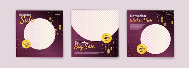 Ramadan verkoop promo korting banner advertentie sjabloon