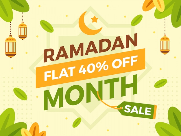 Vector ramadan verkoop sjabloon voor spandoek