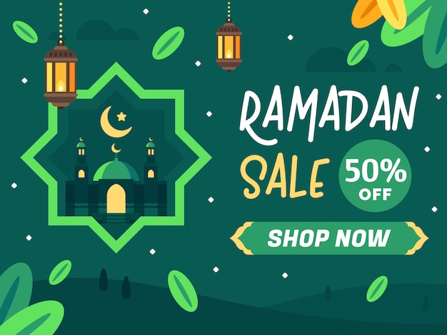 Ramadan verkoop sjabloon voor spandoek