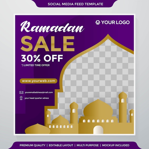 Ramadan verkoop sjabloon voor spandoek