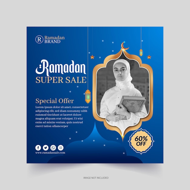 Ramadan verkoop social media post sjabloon collectie ontwerp