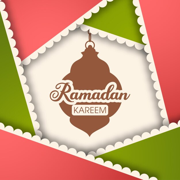 Ramadan-wenskaart voor de viering van het festival van de moslimgemeenschap