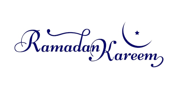 ramadan kareem english typography
