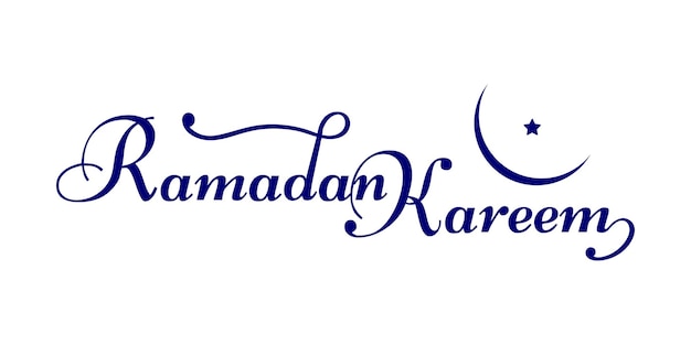 Ramadan Word Typography in English Ramadan Kareem Caligraphy Style Text Writing