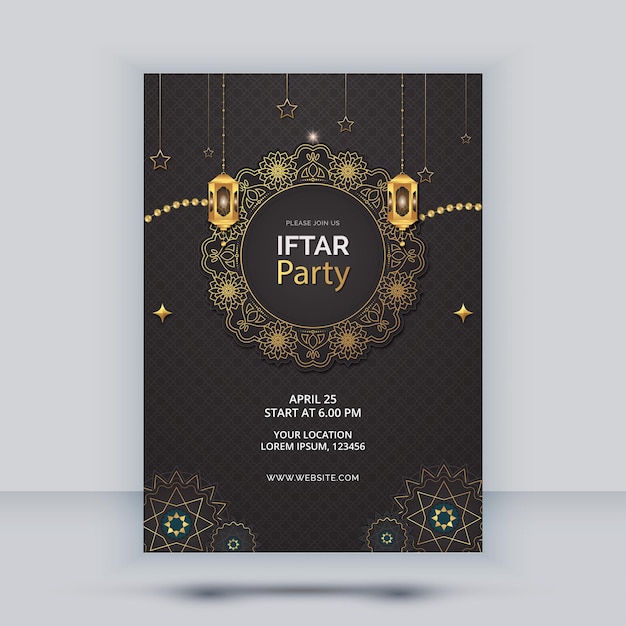 Ramadaniftarfeestvieringsjabloonontwerp