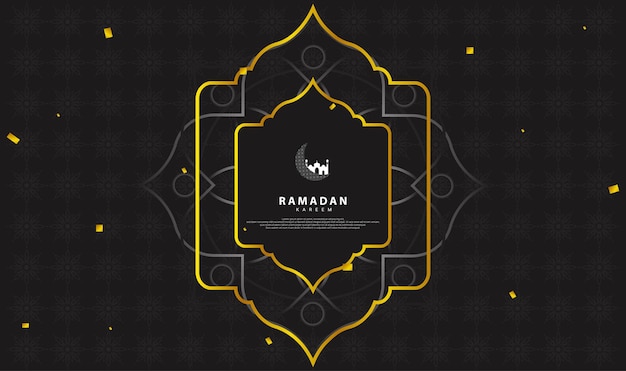 Ramadanthema ontwerp goud en zwart geschikt voor ramadan achtergronden banners texturen dekt web social media posts etc