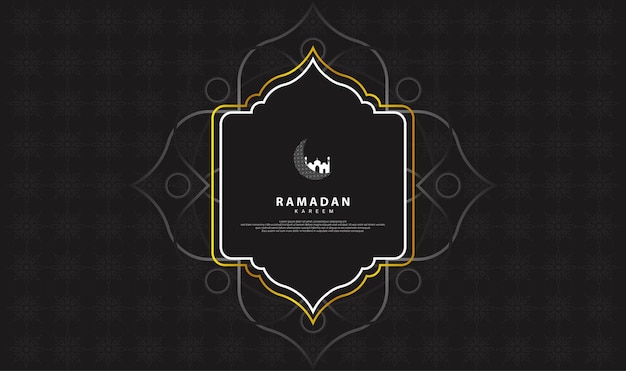 Ramadanthemed design gold and black suitable for ramadan backgrounds banners textures covers web social media posts etc