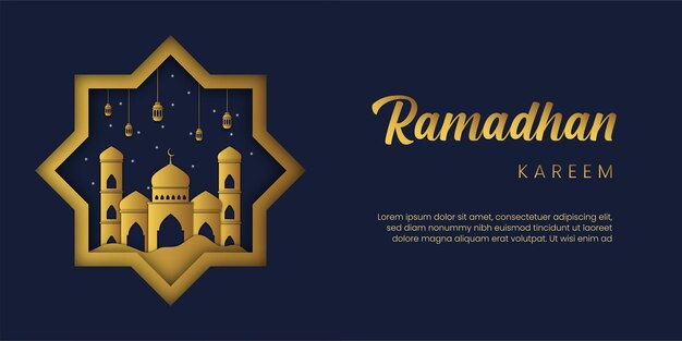 Vector ramadhan card design