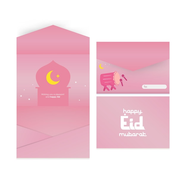 ramadhan eid mubarak envelope card mockup