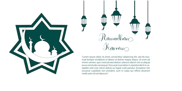 ramadhan kareem background islamic background banner illustration islamic greeting card