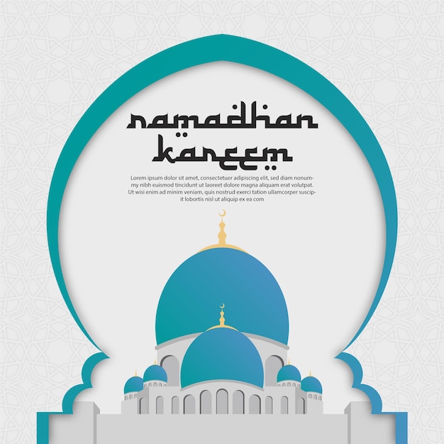 Sfondo di ramadhan kareem design elegante islamico