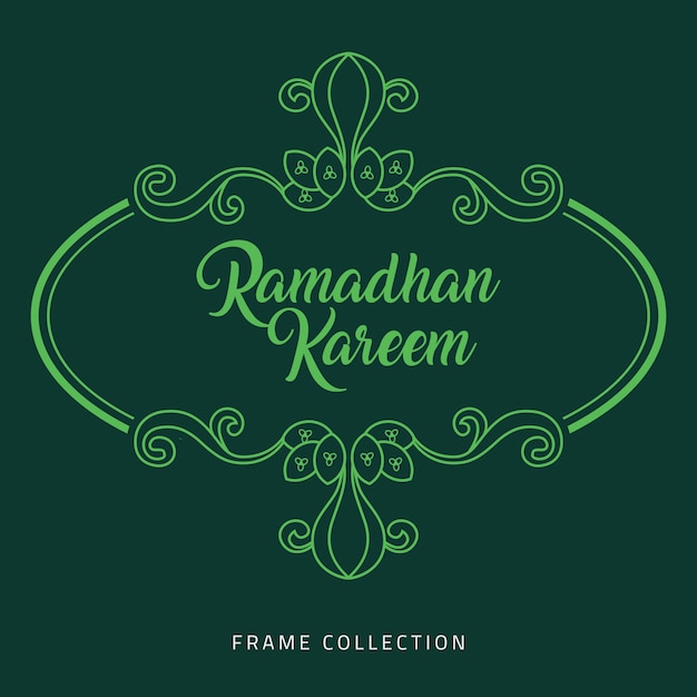 Vector ramadhan kareem frame