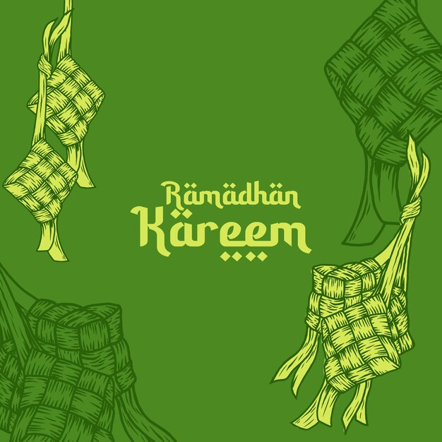 Vettore ramadhan kareem felice giornata islamica