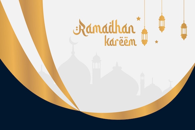 Vettore sfondo modello ramadhan kareem semplice