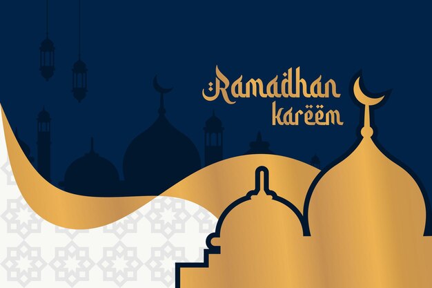 Vector ramadhan kareem template background simple