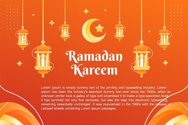 Ramadhan 카림 테마 배경 및 배너 템플릿 디자인