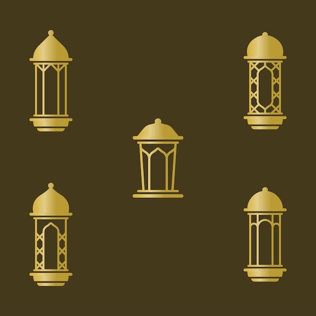 Ramadhan lantern element collectie set