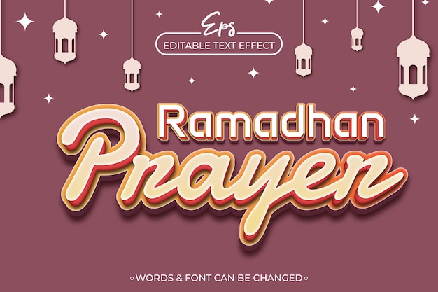 Ramadhan prayer text effect