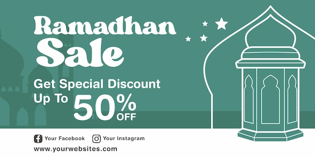 Ramadhan sale banner design template