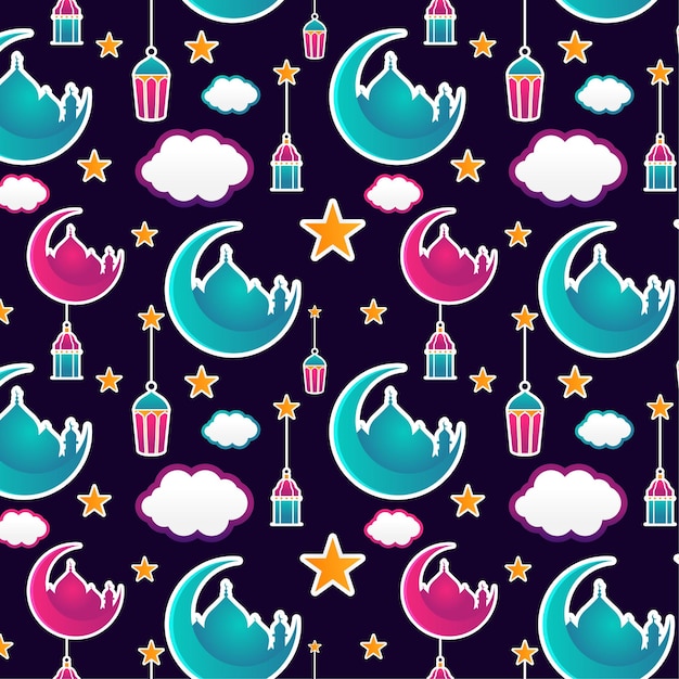 Vector ramadhan seamless pattern