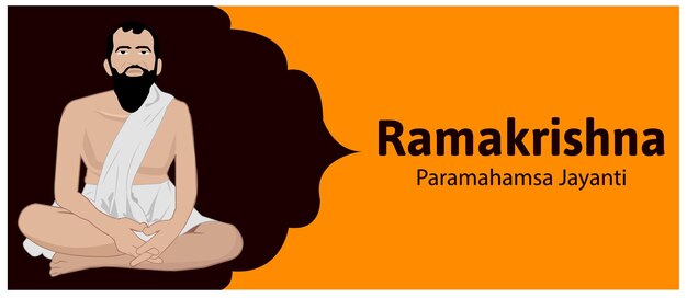 Ramakrishna Paramahamsa Jayanti vectorillustratie