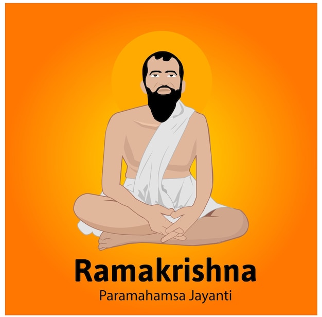 Ramakrishna Paramahamsa Jayanti vectorillustratie