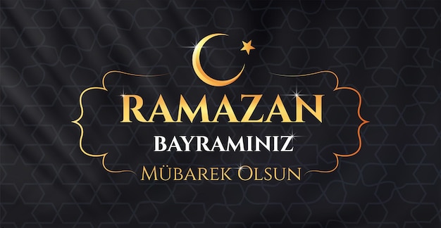 Ramazan bayraminiz donkere banner