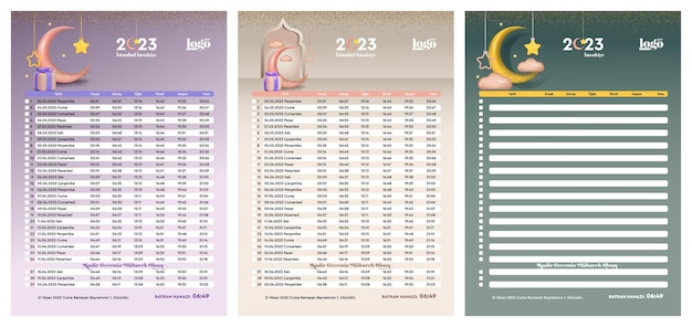 Vector ramazan imsakiye translate ramadan imsakia or amsakah calendar schedule - fasting and prayer time