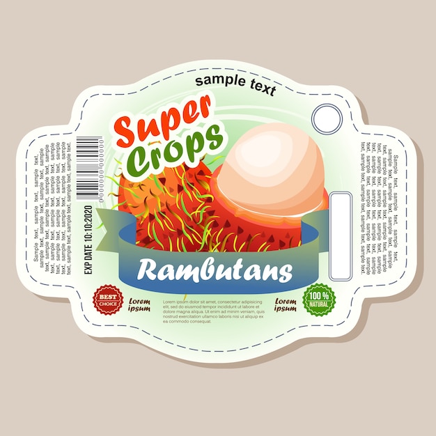 ramboetan label sticker