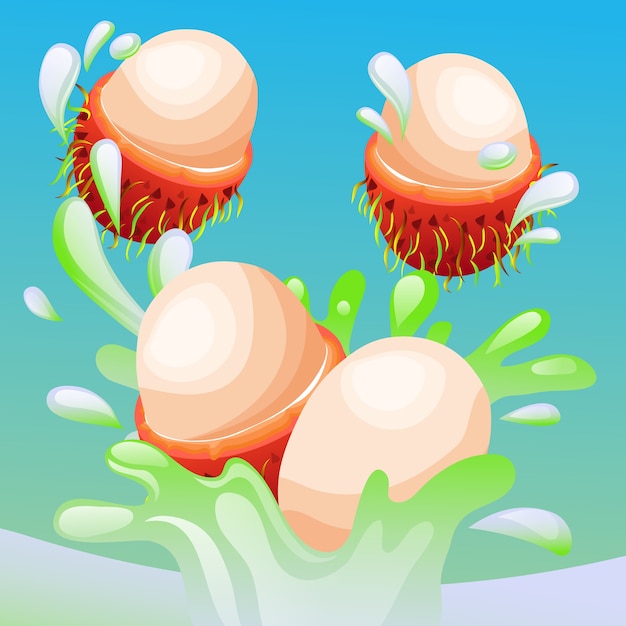 Vector rambutans plons