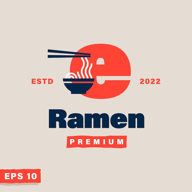Ramen Alfabet E-logo