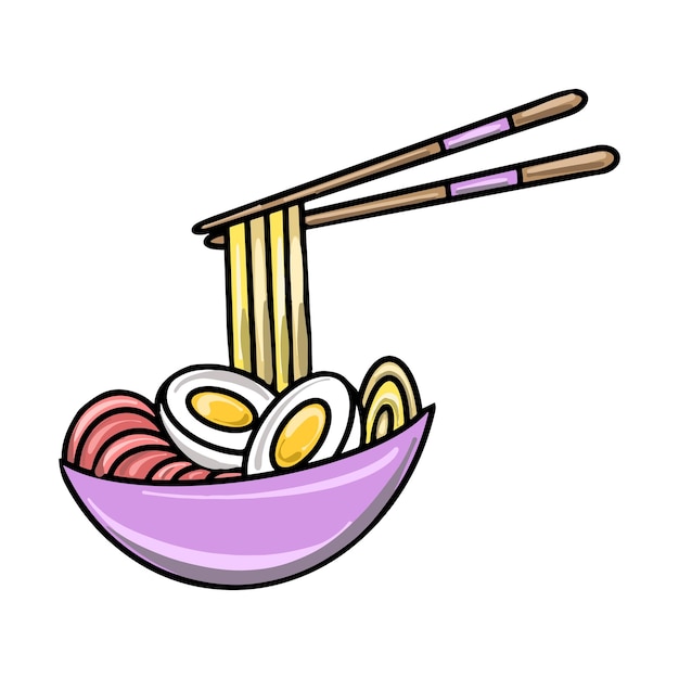 Ramen Flat Design Japan Icon